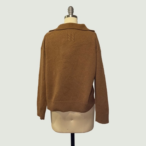 Nili Lotan - Gloria Sweater - Cognac Lace Up Sweater - NWT - Picture 2 of 9